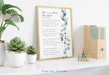 Load image into Gallery viewer, Love is more thicker than forget - E.E. Cummings Poem - Art Print Wall Decor - Poetry wall art - Physical Art Print Without Frame