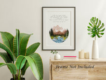 Load image into Gallery viewer, Sylvia Plath Quote Print - This is what it is to be happy - Air, mountains, trees, people - Literary Wall Art - Physical Print Without Frame