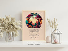Load image into Gallery viewer, Nothing Gold Can Stay - Robert Frost Poem Print - Nature's first green is gold. Poetry Poster - Physical Print Without Frame