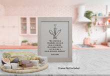 Load image into Gallery viewer, Julia Child Quote -The only real stumbling block is fear of failure - Kitchen Wall Art Food Lover Art - Physical Print Without Frame