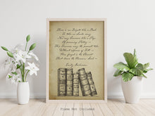 Load image into Gallery viewer, There is no Frigate like a Book - Emily Dickinson Poem Print - Physical Print Without Frame