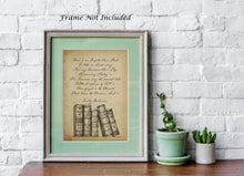Load image into Gallery viewer, There is no Frigate like a Book - Emily Dickinson Poem Print - Physical Print Without Frame