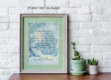 Load image into Gallery viewer, Alice In Wonderland - I wonder if the snow loves the trees and fields - Till the summer comes again - Physical Print Without Frame