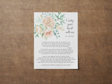 Load image into Gallery viewer, I carry your heart (i carry it in my heart) Art Print Home Decor E.E. Cummings poetry wall art ORIGINAL STYLE - Physical Print Without Frame