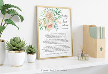 Load image into Gallery viewer, I carry your heart (i carry it in my heart) Art Print Home Decor E.E. Cummings poetry wall art ORIGINAL STYLE - Physical Print Without Frame