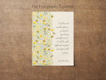 Load image into Gallery viewer, I Will Not Be Another Flower, Picked For My Beauty - Erin Van Vuren Poetry Quote - Feminist Wall Art Poster Framed Print or Unframed Print