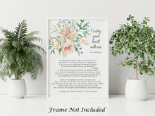 Load image into Gallery viewer, I carry your heart (i carry it in my heart) Art Print Home Decor E.E. Cummings poetry wall art ORIGINAL STYLE - Physical Print Without Frame