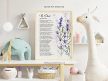 Load image into Gallery viewer, The Dash Poem Poster Print With Lavender Flowers - Live Your Dash - Funeral Reading - Physical Print Without Frame
