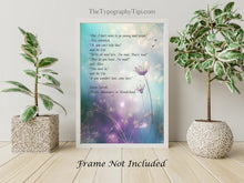 Load image into Gallery viewer, Alice In Wonderland Quote Print Cheshire Cat Quote - We're All Mad Here - Alice's Adventures in Wonderland - Physical Print Without Frame