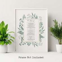 Load image into Gallery viewer, On Marriage Poem By Kahlil Gibran - Anniversary Gift - UNFRAMED