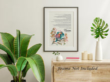 Load image into Gallery viewer, Wedding poem wall art - Union By Robert Fulghum - Full Poem - Wedding Ceremony Reading - Physical print without frame