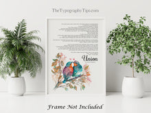 Load image into Gallery viewer, Wedding poem wall art - Union By Robert Fulghum - Full Poem - Wedding Ceremony Reading - Physical print without frame