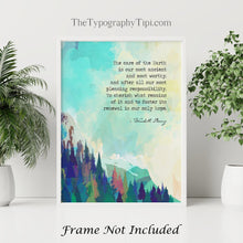 Load image into Gallery viewer, Wendell Berry Quote Print "The Care Of The Earth" - The Art of the Commonplace: The Agrarian Essays - Physical Print Without Frame