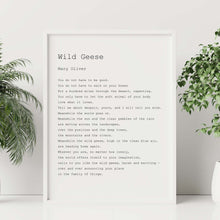 Load image into Gallery viewer, Wild Geese Poem Poster Print - Mary Oliver Poem