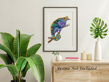 Load image into Gallery viewer, Watercolor Chameleon Poster Print - Lizard painting, Animal Wall Art - Reptile wall art - Physical Print Without Frame -