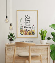 Load image into Gallery viewer, Personalized Affirmation Poster - Positive Affirmation Wall Art - I Am Loved, I Am Strong, I Am Deserving - Physical Print Without Frame