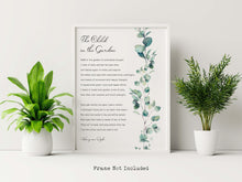 Load image into Gallery viewer, The Child in the Garden by Henry van Dyke - poetry wall art UNFRAMED