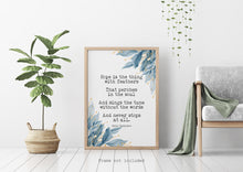 Load image into Gallery viewer, Emily Dickinson - Hope is the thing with feathers... Poetry Wall decor Emily Dickinson poem UNFRAMED