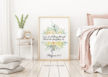 Load image into Gallery viewer, Philippians 4:13 - Scripture wall art - I can do all things through Christ - Bible Verse Wall art - Christian wall art