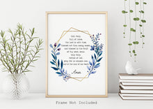 Load image into Gallery viewer, Hail Mary Prayer Print - Hail Mary Full of Grace - Unframed Prayer Print - Catholic Prayer UNFRAMED