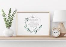 Load image into Gallery viewer, Serenity Prayer Print - Reinhold Niebuhr - sobriety gift Alcoholics Anonymous twelve step recovery - Full Prayer- VERSION 2 - Landscape