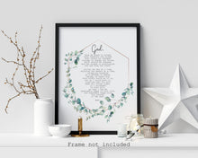 Load image into Gallery viewer, Serenity Prayer Print - Reinhold Niebuhr - sobriety gift Alcoholics Anonymous twelve step recovery - Full Prayer- VERSION 1 UNFRAMED
