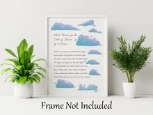 Load image into Gallery viewer, W.B. Yeats The Cloths Of Heaven Poem Wall Art Love Poem, William Butler Yeats Framed & Unframed Options