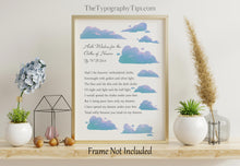 Load image into Gallery viewer, W.B. Yeats The Cloths Of Heaven Poem Wall Art Love Poem, William Butler Yeats Framed & Unframed Options