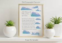 Load image into Gallery viewer, W.B. Yeats The Cloths Of Heaven Poem Wall Art Love Poem, William Butler Yeats Framed & Unframed Options