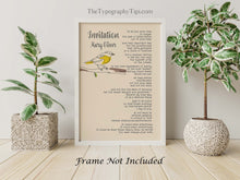 Load image into Gallery viewer, Invitation By Mary Oliver Poem Poster Print Framed & Unframed Options