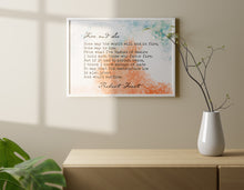 Load image into Gallery viewer, Fire and Ice Poem Print by Robert Frost
