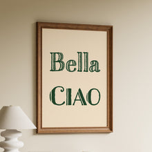 Load image into Gallery viewer, Bella Ciao Print, Italian Song Lyric Wall Art
