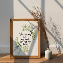 Load image into Gallery viewer, You Are My Sun Moon and Stars E E Cummings Quote Print
