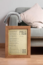 Load image into Gallery viewer, Maya Angelou Quote Wall Art - Still I Rise Maya Angelou poem UNFRAMED
