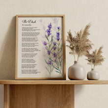 Load image into Gallery viewer, The Dash Poem Poster Print With Lavender Flowers - Live Your Dash - Funeral Reading
