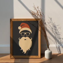 Load image into Gallery viewer, Hipster Santa Print – Modern Minimalist Christmas Art
