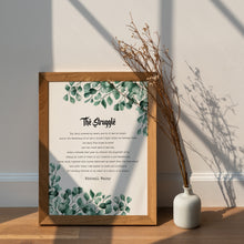 Load image into Gallery viewer, The Struggle Poem Print – Mikhail Naimy Lebanese Poetry with Eucalyptus
