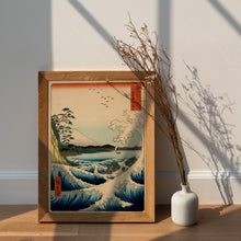 Load image into Gallery viewer, The Sea at Satta in Suruga Province Print – Hiroshige Mount Fuji Wave Woodblock
