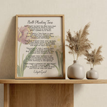 Load image into Gallery viewer, Bulb Planting Time Poem Print – Edgar Guest Tulip and Daffodil Botanical
