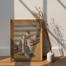Load image into Gallery viewer, Shinto Shrine Maiden Dancing Print – Suzuki Harunobu Japanese Woodblock Art
