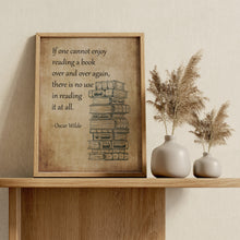 Load image into Gallery viewer, Oscar Wilde Reading Quote Print, Book Lover Gift
