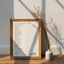 Load image into Gallery viewer, Phenomenal Woman Poem Print, Maya Angelou
