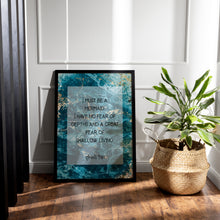 Load image into Gallery viewer, I Must Be a Mermaid Print – Anaïs Nin Quote on Teal and Gold Marble
