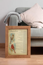 Load image into Gallery viewer, Litany of Trust Prayer Print – Vintage Paper Style Cardinal Wall Art

