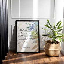 Load image into Gallery viewer, Kind Words Are Like Honey – Proverbs 16:24 Scripture Wall Art
