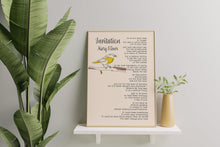 Load image into Gallery viewer, Invitation By Mary Oliver Poem Poster Print
