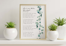 Load image into Gallery viewer, Love Is More Thicker Than Forget Poem Print by E E Cummings
