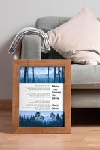 Load image into Gallery viewer, When I Am Among the Trees Poem Print by Mary Oliver
