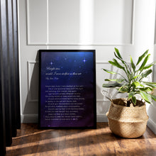 Load image into Gallery viewer, Bright Star John Keats Poem Print, Celestial Poetry Gift
