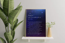 Load image into Gallery viewer, Bright Star John Keats Poem Print, Celestial Poetry Gift
